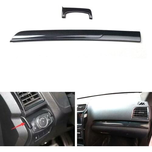 For Ford Explorer 2016 2017 2018 Left Hand Drive Car Dashboard Decoration Strips Trim New ABS Car-styling Moldings 2pcs