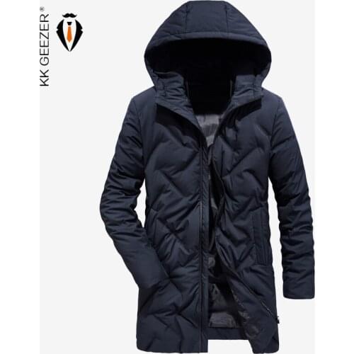 Winter Jackets Down Men Long Windbreak Solid Color Duck 90% Parkas Military Business Thick Coat Padded Parka Waterproof Overcoat