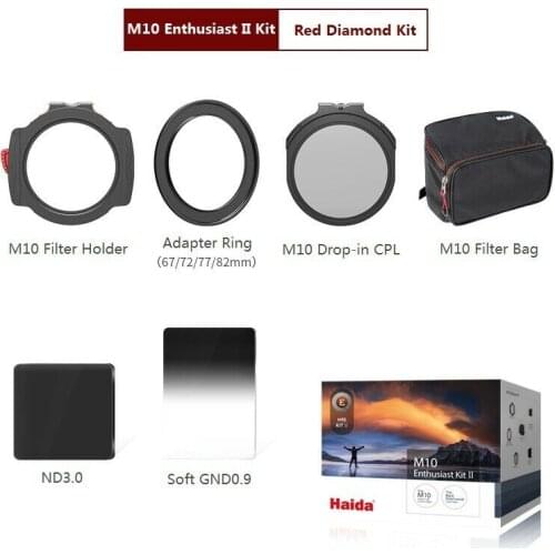Optical Glass 100mm Red Diamond M10 Enthusiast II Kit with Hoder adapter & 3 Insert Filters