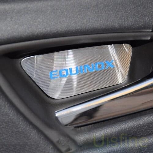 Inner door bowl stickers interior handle decoration stickers car Accessories For Chevrolet Equinox 2017 2018 2019