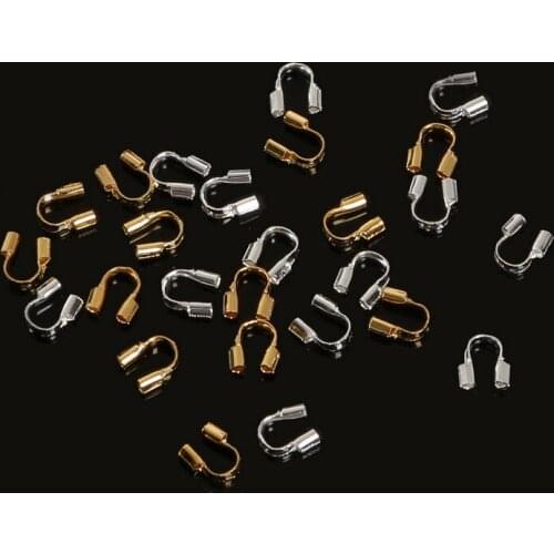 New Arrival 4x4mm wire protectors Wire Guard Guardian Protectors loops Jewelry Findings Iron U Shape 100PCS/LOT