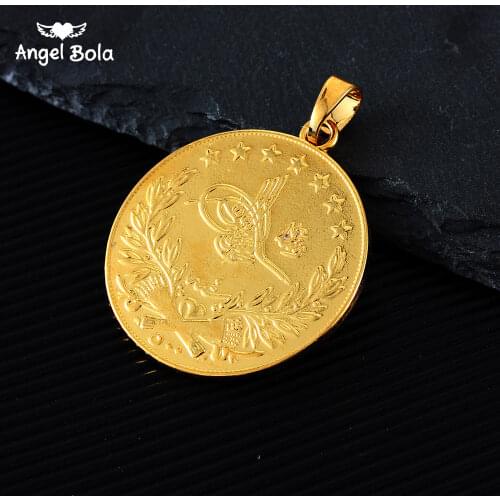 3 Size Gold Color Muslim Islamic Allah Middle East Turkey Oman Arab Necklace pendant
