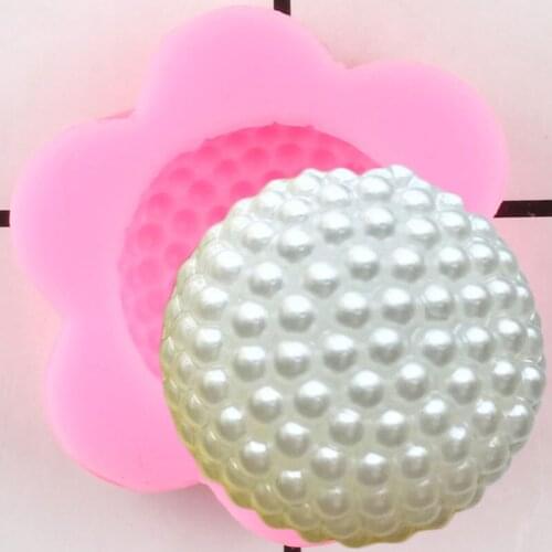 Pearl Buttons Silicone Mold Relief Cake Border Fondant Molds Cake Decorating Tools Chocolate Gumpaste Moulds Candy Clay Mould