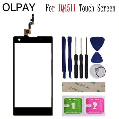 5.0'' Mobile Touch Screen For Fly IQ4511 IQ 4511 Touch Screen Front Glass Digitizer Free Adhesive And Wipes