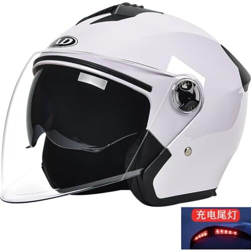 Open Face Motorcycle Helmet Dual Lens Motorbike Helmet Double Visors Dirt Bike LED smart Helmets Motorcycle accessrioes