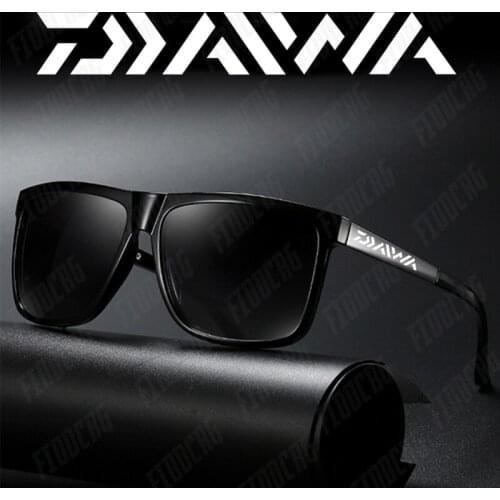 Daiwa Ultralight Frame Polarized Sunglasses Men Fashion New Sports Style Square Sun Glasses Male Outdoor Travel UV Goggles