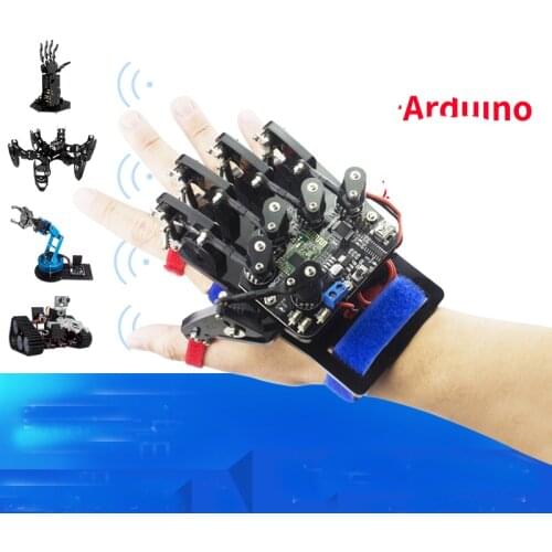 Open Source Somatosensory Glove Wearable Mechanical Finger Exoskeleton Bluetooth Control Robot Clamp Claw For Arduino DIY RC Toy