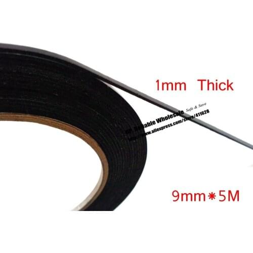 1mm thick) 9mm wide, 5 meters Long, Double Sided Adhesive Foam Sponge Sealing Tape