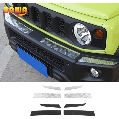 BAWA Exterior Sticker Durable Car Front Bumper Decoration Protection Sticker Aluminum alloy Accessories for Suzuki Jimny 2019