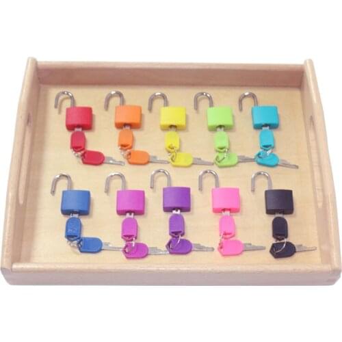 Children Montessori Lock Set Toys for Children Education Early Education Toys Practical Life Teaching Preschool Training G266F