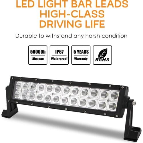 13 Inch Two Rows LED Light Bar 120W 6000k Work Lights For Off Road Car 4x4 Truck ATV Boat Lada Tractor Barra Lamp 12V 24V