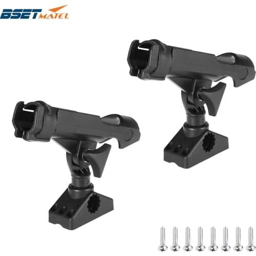 2X ABS Adjustable Boat Fishing Rod Rack Holder Device Pole Kayak Support Fixer Fix Pole Rotatable Mount Inflatable Accessories