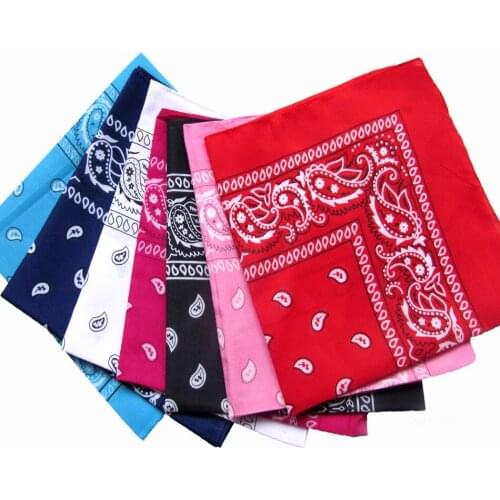 High Quality Unisex Hip Hop Black Paisley Bandana Headwear Hair Band Scarf Neck Wrist Wrap Band Headtie Square Scarf
