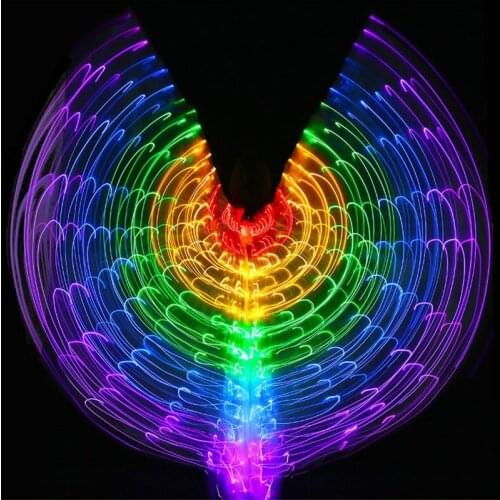 BC35 Led costumes belly dance luminous led cloak wings colorful light stage dress singer bar performance cloth show dj club led