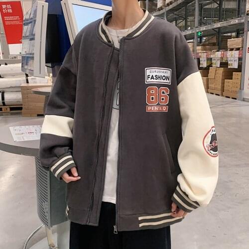2021 new hip-hop baseball jacket big letters embroidery patchwork Korean streetwear college rock jacket japanese fashion