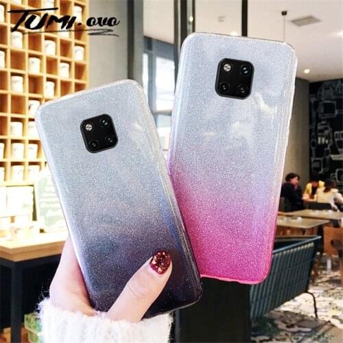 Bling Glitter Gradient Case For Huawei Nova 3 3i 4 5 Pro 5i P Smart Plus 2019 Smart Z Soft Silicon Cover For Y5 Y6 Pro Y7 Prime