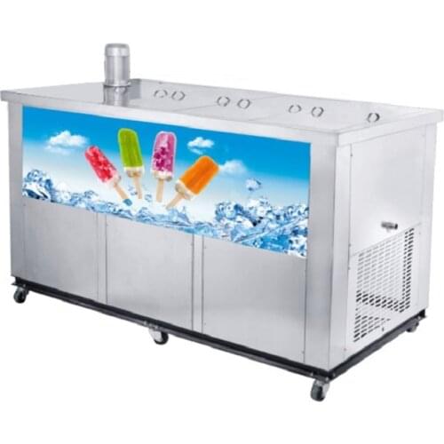 Large capacity stainless steel ice popsicle stick 8 mould making machine hard ice cream lolly foulding equipment water cooling