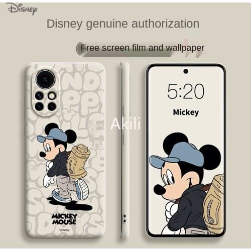 Disney Huawei Mobile Phone Case Cute Cartoon Protective Cover Lens All-Inclusive Drop-Resistant Shell Liquid Silicone Por