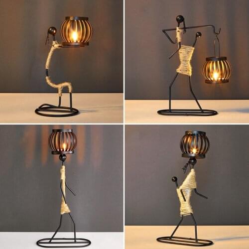 Decorative Metal Table Center Candle Holders for Candles Centerpieces Garden Candlestick Home Decoration Art Gift