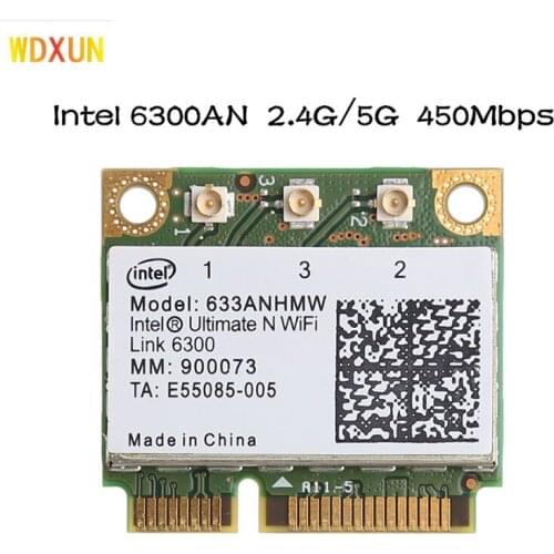 INTEL N-6300 Dual Band 450M 633ANHMW PCI-E Wireless Card for intel Ultimate-N WiFi Link 6300 Dropship