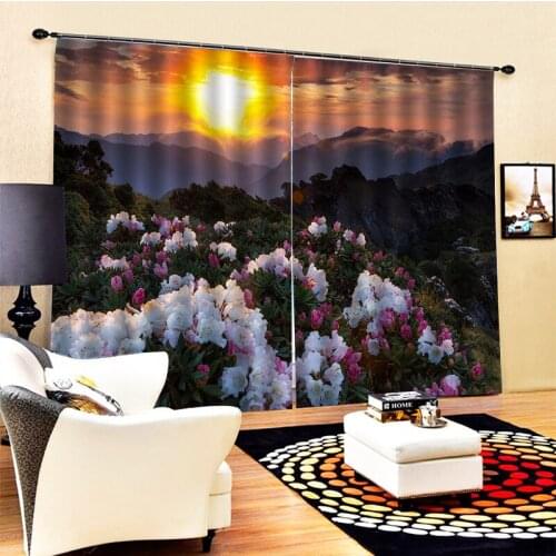 Photo 3D Curtains for Living Room Window nature scenery curtains modern living room curtains