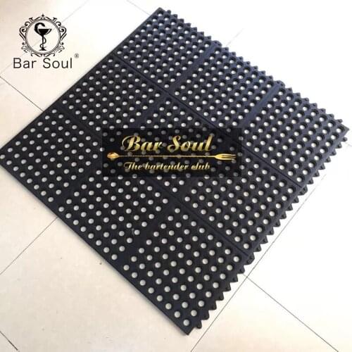 Bar Soul Floor Mats Waterproof Rubber Mat Skid Resistant Foot Pad Placemat Filter Water Bar Tools Bar Decoration