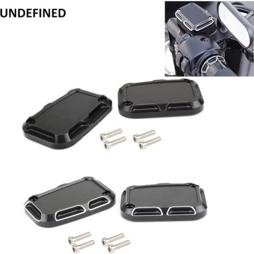 Motorcycle Brake Reservoir Master Cylinder Cover Front Rear For Harley Touring Electra Street Glide Road King FLH V-Rod VRSCA