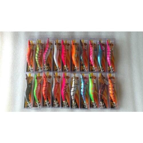 MR OCTOPUS 25pcs 3.5# squid jigs,squid hook ,fishing lure,random colour mixed ,good pack 13.5cm.20g