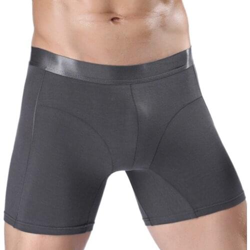 Men Long Boxers Underwear Comfortable Breathable Cotton Sports Panties Sexy Long legs Boxers Shorts Male Plus Size Underpant 4XL