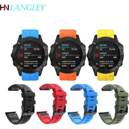 Soft Silicone Watch Band For Germin Fenix 6 Pro Bands Easy Fit 22mm for Fenix 6 Pro/Fenix 5 Plus/Fenix 5 / Forerunner 935 945