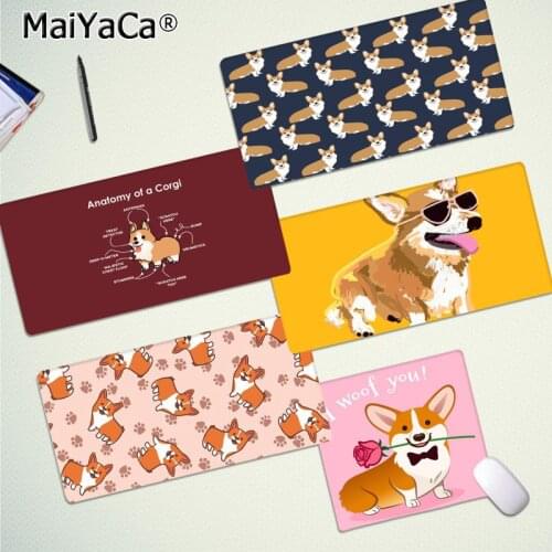 MaiYaCa Non Slip PC Cartoon Cute Corgi Dog Durable Rubber Mouse Mat Pad Free Shipping Large Mouse Pad Keyboards Mat