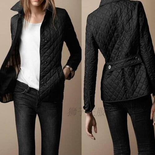 Autumn and Winter Lapel Dress Slim Small Cotton Jack Female New Fashion Single-breasted Temperament Slim Silk Cotton Warm Jacket