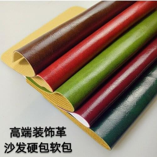 Thicken 0.9 Mm Back Adhesive Self-adhesive Pu Crazy Horse Oil Wax Leather DIY Home Furnishing Sofa Repair Refurbishment Leather