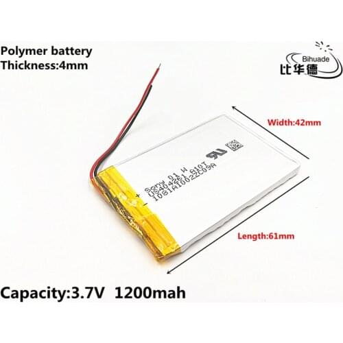 [SD] 404261 3.7V 1200MAH 404060 Polymer lithium ion / Li-ion battery for TOY,POWER BANK,GPS,mp3,mp4,cell phone,speaker