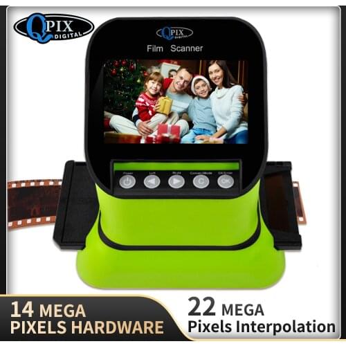 High Resolution 22 Mega pixels 120 Slide Film Scanner 35mm Negative Photo Scanner Digital 135 126KPK Film Converter 4.3"LCD