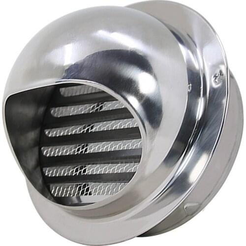 60-120mm Steel ventilation grill wall hole cover extractor hood louver valve exhaust fan pipe Heating Cooling Vent system