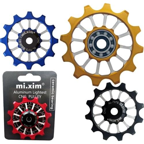 Mountain folding road MTB bicycle rear derailleur guide wheel ceramic bearing bearing 12T positive and negative gear guide wheel