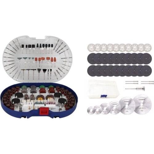 1 Set for Dremel Bit Set Engraver Abrasive Tools Accessories & 1 Set HSS Circular Saw Blades and Resin Cut-Off Wheels