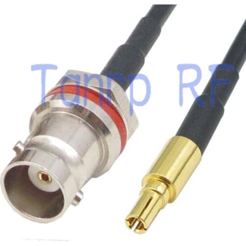 10pcs 6in CRC9 male to mini BNC female with nut bulkhead RF connector adapter 15CM Pigtail coaxial jumper cable RG174 extension