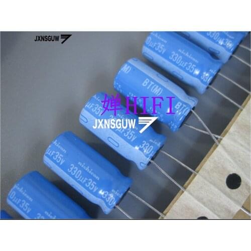 20PCS NICHICON BT 35V330UF 10X20MM 330UF 35V original audio Aluminum electrolytic capacitor 125 degrees 330uF/35V