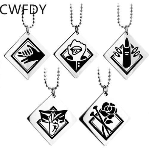 2021 New Fashion Jujutsu Kaisen Necklace Gojo Satoru Ryomen Sukuna Fushiguro Megumi Charm Pendant Necklaces For Friends Birthday
