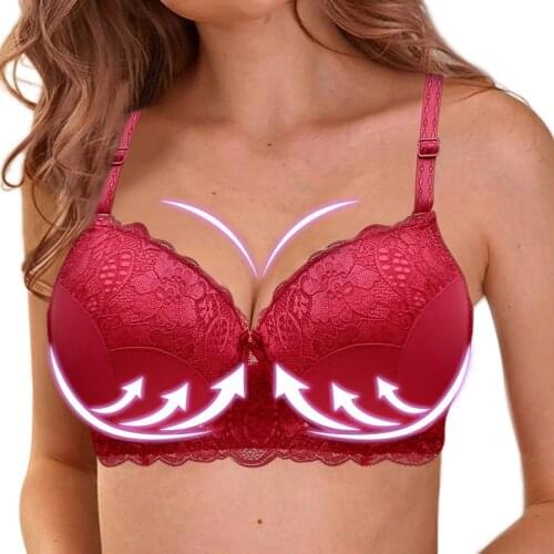 2021 Sexy Lace Plus Size Bra Seamless Bras For Women Underwear BH Sexy Lace Brassiere Push Up Bralette With Pad Vest Top Bra