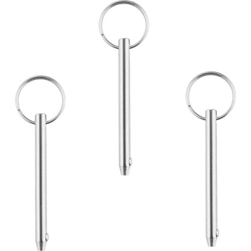 3 Pcs. Stainless Steel Locking Pin Ring For Boat Yacht, 6.3 X 95 Mm, Corrosion-resistant