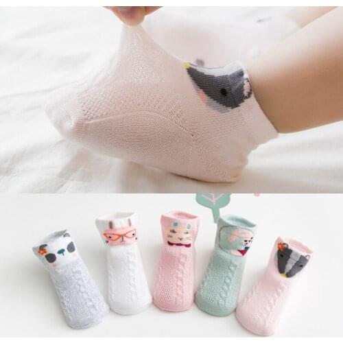 5Pairs/lot Infant Baby Socks Summer Mesh Thin Baby Socks for Girls Cotton Newborn Boy Toddler Socks Baby Clothes Accessories