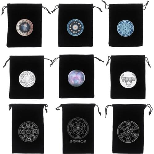Velvet Pentagram Tarot Oracle Cards Storage Bag Runes Constellation Witch Divination Jewelry Dice Bag My19 21 Dropshipping