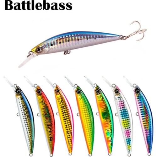 BATTLEBASS Sinking Minnow 7cm 16g Hard Fishing Lure Isca Artificial Minnow Bait with Treble Hooks Wobblers Pesca Peche
