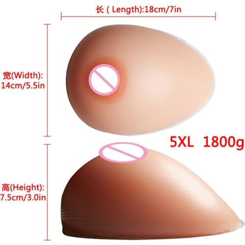 Big Promotion 1800g/pair Classic Crossdresser Boobs Silicone Breast Forms Artificial Fake Tits Drag Queen Shemale Silicone Boobs