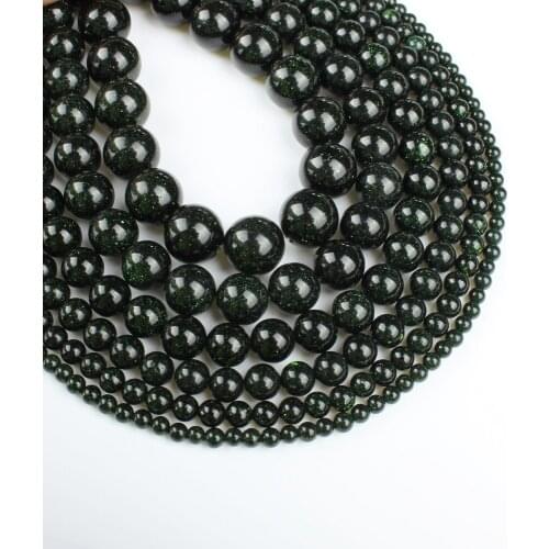 New Type Natural Semi-precious Stone Beads Greensand Stone Loose Beads Strand DIY Jewelry For Necklace Bracelet Size 4 6 8 10mm