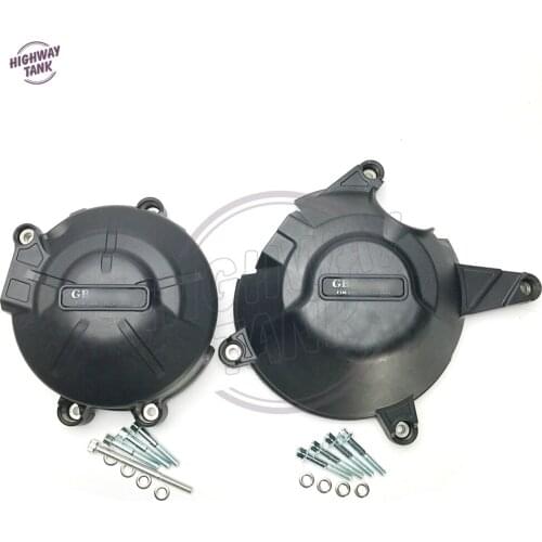 Black Motorcycles Engine Cover Protection Set Case for GB Racing For KAWASAKI Z300 2014 2016