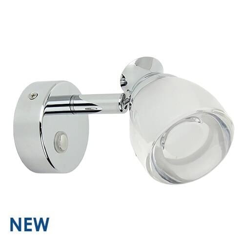 ITC RV Marine Bella Acrylic Head Blue LED Reading Light Nickel 69921B-NI4K-BL